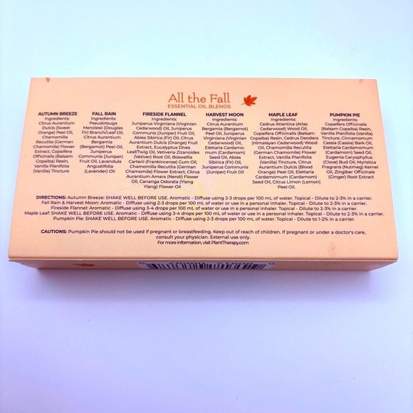 Plant Therapy All the Fall Essential Oil Blends Set Autumn Breeze Harvest Moon - Picture 3 of 4